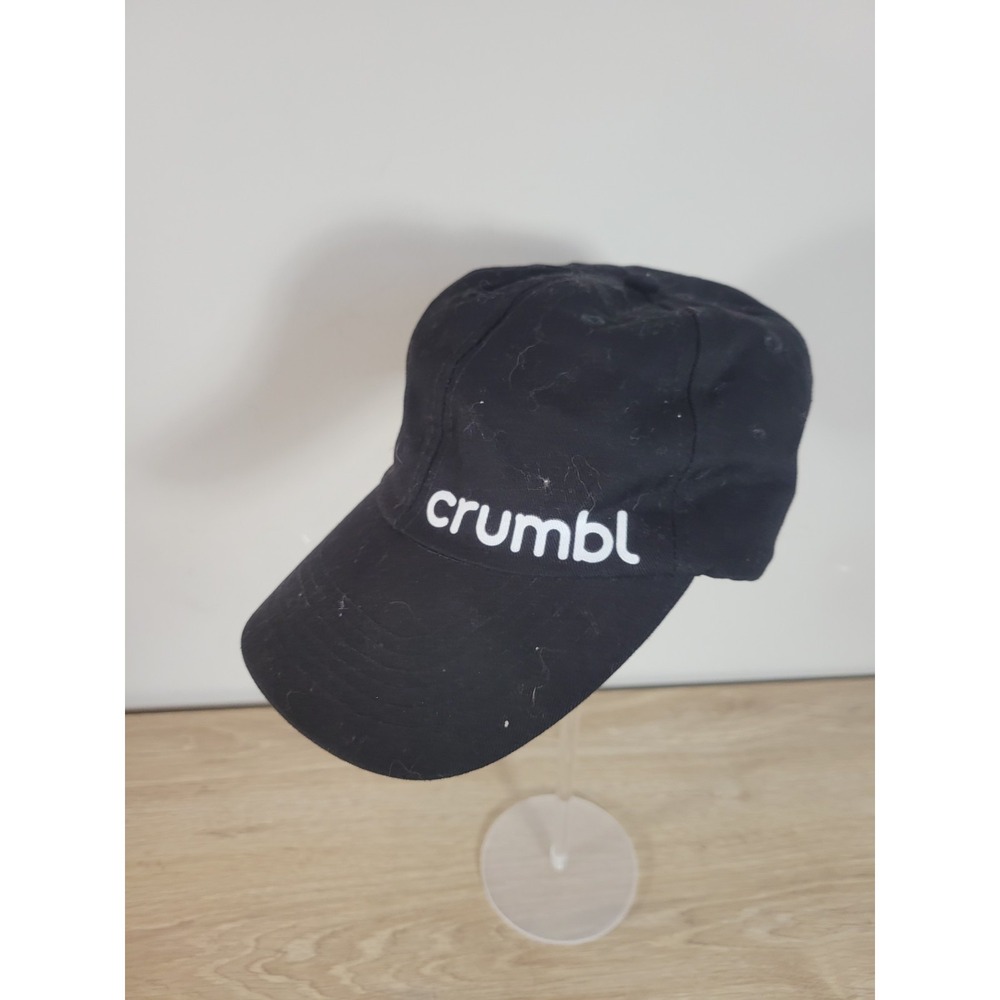 Crumbl Black‎ Employee Hat Cap White Logo Adjustable Strap